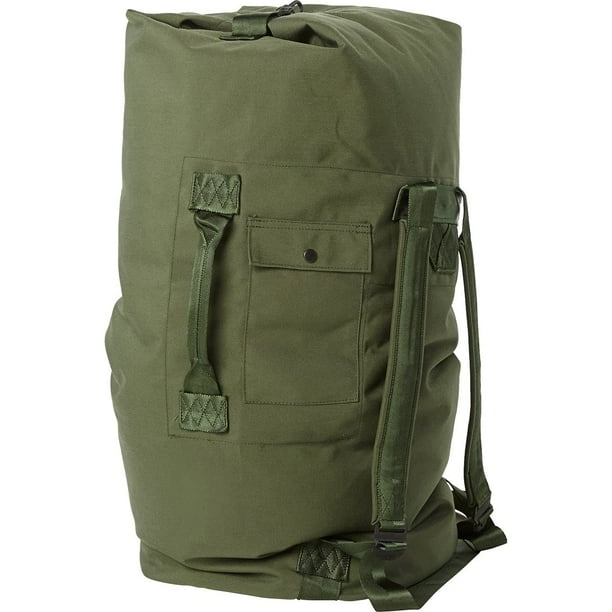 Bolsa de lona para ropa militar y exterior, color verde oliva, color gris