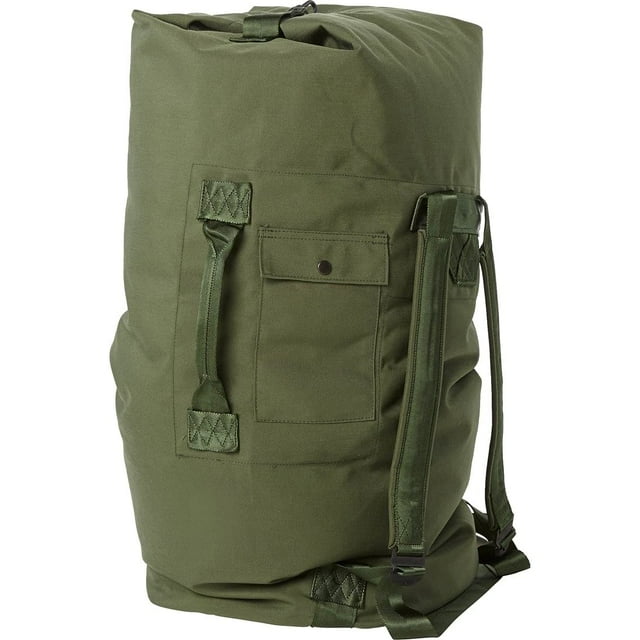 Bolsa de lona para ropa militar y exterior, color verde oliva, color gris