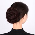 thumbnail image 4 of Piezas de cabello falsas elásticas Scrunchy para las mujeres Pin de agarre rizado del clip del pan del cabello sintético Chignon, 4 of 8