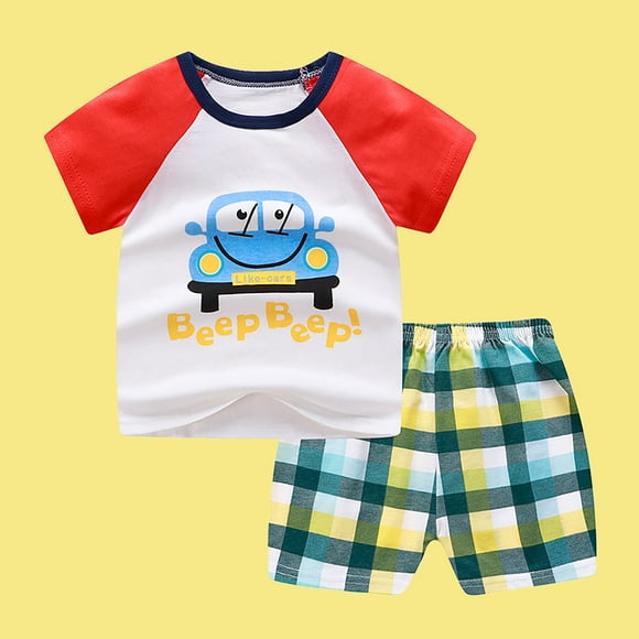 LSLJS Toddler Baby Boy Clothes Short Sleeve T-shirt and Shorts Boys Summer Clothes Set, Summer Savings Clearance