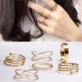 thumbnail image 3 of 6pc/set New Unique Ring Set Punk Alloy Knuckle Rings for Womens Finger Ring 6 PCS Rings, 3 of 6