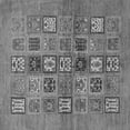 thumbnail image 1 of Ahgly Company Machine Washable Indoor Square Abstract Gray Modern Area Rugs, 8' Square, 1 of 4