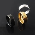 thumbnail image 2 of Anillo de joyería de moda para hombre, anillos negros de acero inoxidable para mujer Tan Jianjun unisex, 2 of 2