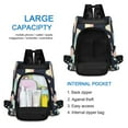 thumbnail image 6 of FORMRS Women's Travel Backpack Purse Anti-Theft Hidden Pockets Casual Shoulder Bag, Black Cubes, 6 of 7
