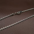 thumbnail image 2 of K-KED Solid 925 Sterling Silver Chain Men Women 2mm Rolo Circle Link Necklace 19.7inch, 2 of 5