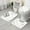 White Gold Geometric, variant on Black White Gold Wave Marble Bathroom Rugs Sets 3 Piece,Toilet Cover Set,Absorbent Non Slip Bathroom Mats Sets with U-Shaped Contour Rug Toilet Rug Set