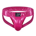 thumbnail image 4 of JOCKMAIL Mens Sexy Thong Mens G-String Thongs Underwear Men Jock straps Metallic Shiny Men Briefs for Underwear Party, 4 of 5