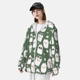 thumbnail image 4 of Pofeuu Alpaca Faces Print Sun Protection Outdoor Lightweight Full Zip UV Cooling Hoodie Long Sleeve Summer Clothing for Outdoor Hiking-Small, 4 of 5