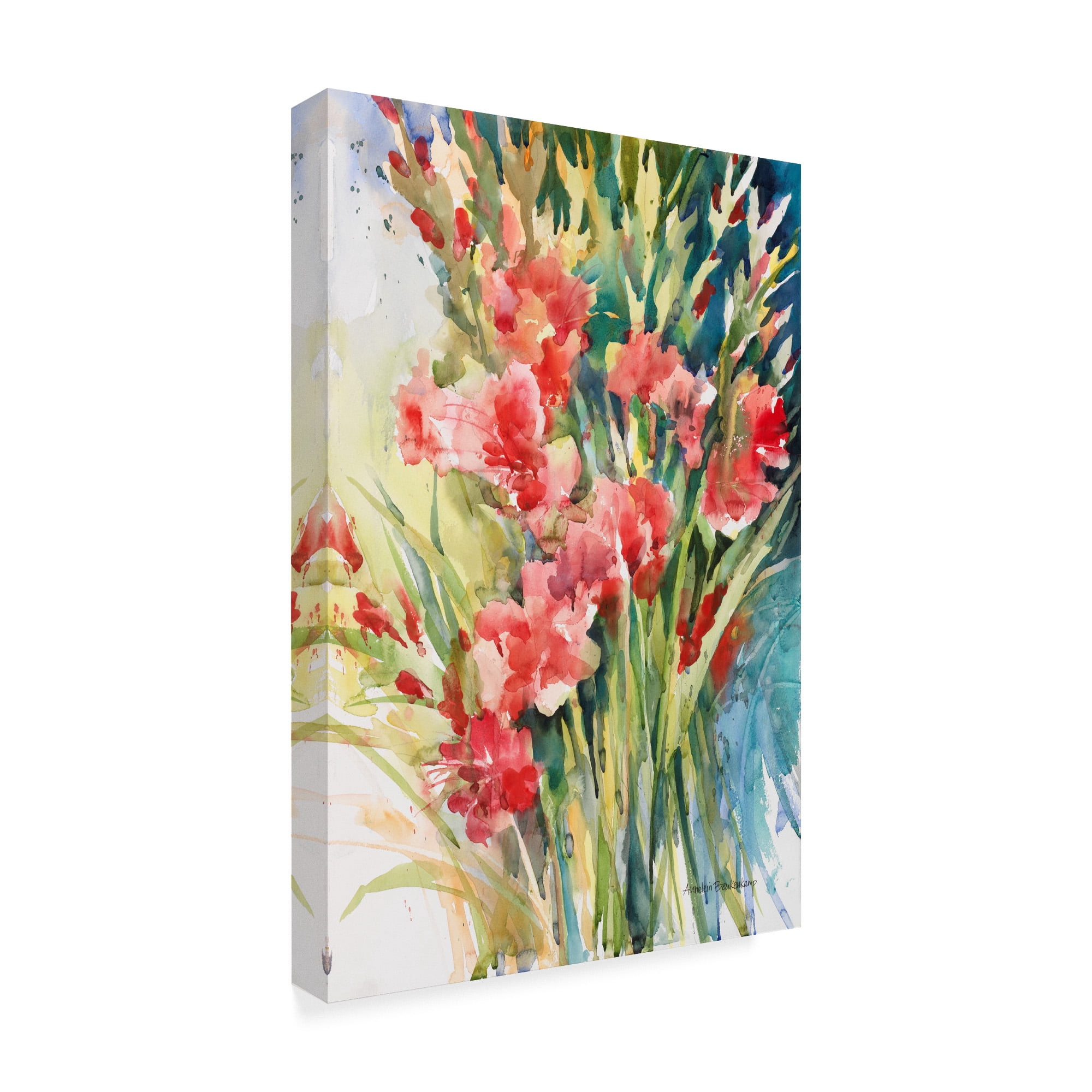 Trademark Fine Art 'Gladiola Bunch' Canvas Art by Annelein Beukenkamp
