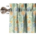 thumbnail image 4 of Vintage Watercolor Floral Valances for Windows,Leaf Floral Print Home Kitchen Decorative Valances 3 Piece Set, 4 of 5