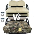 thumbnail image 6 of COEQINE Quilted Golf Cart Seat Cover, Folds Like a Bag with Handle for Easy Carry, Universal Fit 51.2"x30.3" for EZGO Yamaha Club Car 2-Seaters, 4 Pockets, Hunting Camo Forest, 6 of 8