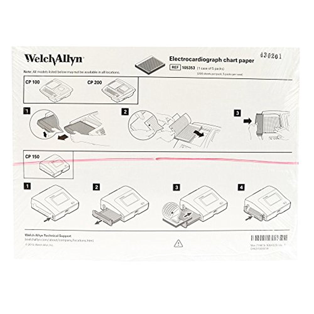 Welch Allyn Chart Paper CP 100 CP 150 and CP