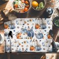 thumbnail image 6 of Thanksgiving Pumpkin Placemats Set of 4 Fall Sunflower Leaves Heat Insulated Linen Place Mats, Washable Stain-Proof Table Mats for Dining Tables Holiday Decor 13x19inch, 6 of 9