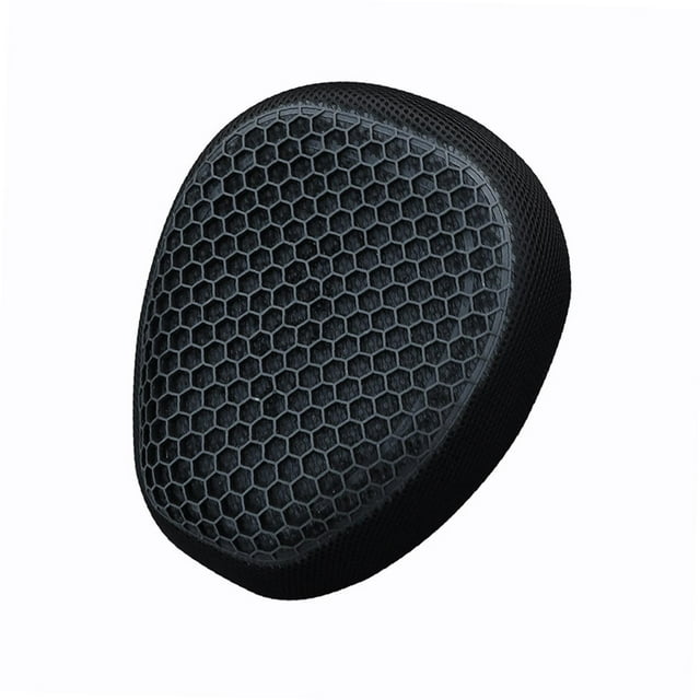 Cojín universal de silicona transpirable para asiento de motocicleta Negro