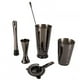 thumbnail image 1 of Juego de 5 unids/set de coctelera Boston de acero inoxidable negro, taza medidora, colador, juego de cuchara mezcladora, 1 of 14