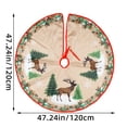 thumbnail image 4 of Cheapark 47 Inch Christmas Tree Skirt - Santa, Snowman & Deer Design, Festive Base Cover for Home, Hotel & Mall Trees, 4 of 6