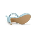 thumbnail image 5 of BLISSFUL STEP Women's Sandals Stiletto Heels Platform Heels Lace up Sandals Sky Blue 10, 5 of 7