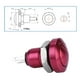 thumbnail image 3 of Botón pulsador 1A 24V 8mm Mini impermeable para coche Botón pulsador momentáneo Interruptor de encendido Aleación de aluminio de zinc(Rojo), 3 of 11