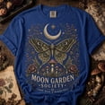 thumbnail image 2 of Moon Garden Society Gothic Moth Shirt, Vintage Luna Moth Floral Tee, Celestial Cottagecore Botanical T-Shirt, Dark Academia Gift, 2 of 7