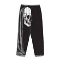 thumbnail image 3 of Lsque Gothic Skull Drape Print Women's Pajama Pants, Lounge Pant - Comfortable Home Wear,Elastic Waistband, Stylish Design-Medium, 3 of 9