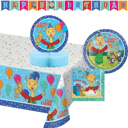 Creative Converting Multicolor Llama Llama Birthday Party Kit, 27 Count