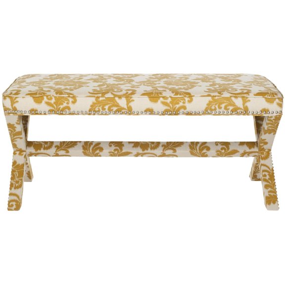 Safavieh Melanie Extended Benchs-Color:Maize/Beige Print