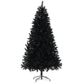 thumbnail image 1 of HOMCOM 7.5ft Artificial Christmas Tree with Auto Open, Steel Base, Black, 1 of 10