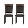 thumbnail image 2 of Linon Franklin Metal Faux Leather Dining Chairs in Rustic Umber Brown (Set of 2), 2 of 13