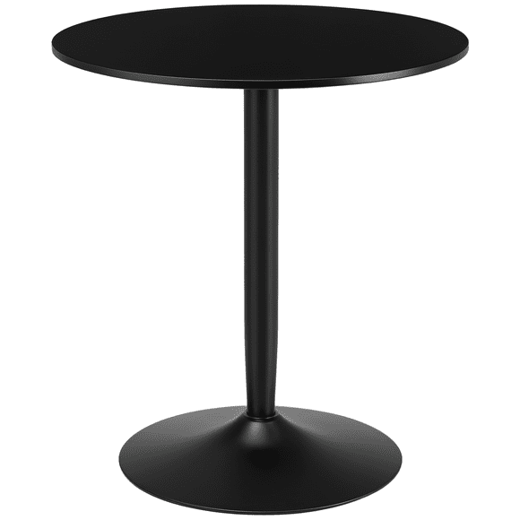 HOMCOM Table à Manger Ronde avec Base en Acier, Coussinet Antidérapant pour Salon