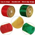 thumbnail image 6 of KCEHTA Christmas Velvet Ribbon 2.5 Inch 5 Yards Red Velvet Ribbon Vintage Velvet Christmas Ribbon for Gift Wrapping Christmas Tree Decoration Bows Making Crafts Wreaths Supplies, 6 of 7