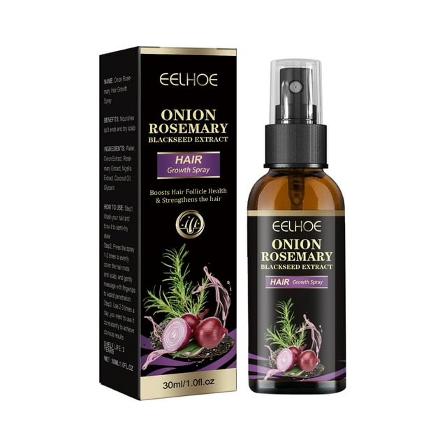 Aceite ligero de cebolla y romero, para cabello y cuero cabelludo, repara el cabello dañado, aporta brillo y controla el frizz, 10 veces más reparador, para todo tipo de cabello - 30 ml / 1 fl oz