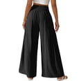 thumbnail image 7 of RUTAYY Women's Pants Casual High Waist with Pocket Drawstring Elastic Waist Comfortable Solid Color Travel Elegant Trousers, 7 of 7