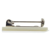 50 Pack - Safety Bar Pins with Adhesive Sticky Back & Metal Locking Clasp - Blank Safety Pin Backing for ID Badges, Nametags, Ribbons, and Crafting by Specialist ID