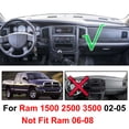thumbnail image 3 of XUKEY Dashboard Cover  For Dodge RAM 1500 2500 3500 2002-2005 Pickup Truck Dash Mat Pad Black, 3 of 9