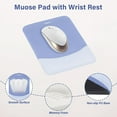 thumbnail image 3 of Mosiso Ergonomic Mouse Pad with Wrist Rest, Non-Slip Base Keyboard Wrist Rest Support, Memory Foam Computer Mouse Mat for Easy Typing and Home/Office Pain Relief, Slate Blue, 3 of 7