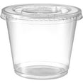 thumbnail image 2 of LAICAIW Portion Cups with Lids (5.5 Ounces, 100 Pack) | Disposable Plastic Cups for Meal Prep, Portion Control, Salad Dressing, & Medicine | Small Plastic Condiment Container, 2 of 5