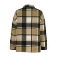 thumbnail image 6 of UVEASISHA Womens Flannel Shacket Jacket 2025 Fall Trendy Plaid Shirt Jackets Long Sleeve Lapel Buttons Coats Wool Blend Lightweight Coats for Women Winter Sale,Brown,XXL, 6 of 8
