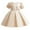Khaki, variant on IROINNID Girls' Two-Piece Dress Set 2-10 Years Sleeveless Top with Short Jacket and Pleated Dress with Bow for Versatile and Casual Outfits