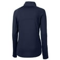 thumbnail image 3 of Women's Cutter & Buck Navy Texas Rangers Americana Logo Adapt Eco Knit Stretch Recycled Half-Zip Pullover Top, 3 of 3