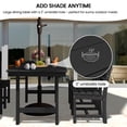 thumbnail image 2 of KINGYES 6 Piece Patio Dining Set, HDPE Outdoor Table and Chairs with Bench, Black, 2 of 12