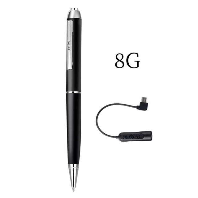 Dispositivo de grabación de voz digital recargable con bolígrafo de grabadora de voz de aluminio de un botón 8G sidaley EL5044-01B