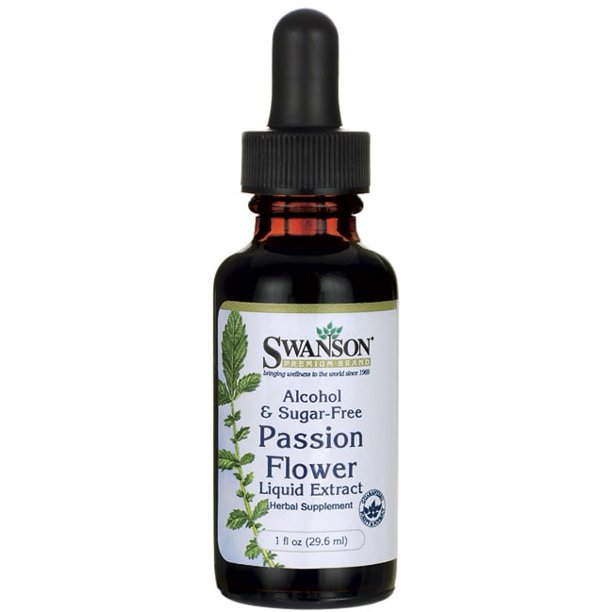 Swanson Passion Flower Liquid Extract (Alcohol & SugarFree) 1 fl oz Liquid