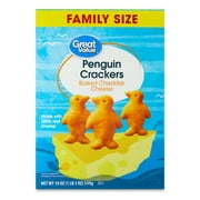 Great Value Baked Cheddar Cheese Penguin Crackers, 19 oz, Kosher Dairy (OU), Allergens Not Contained - Peanuts