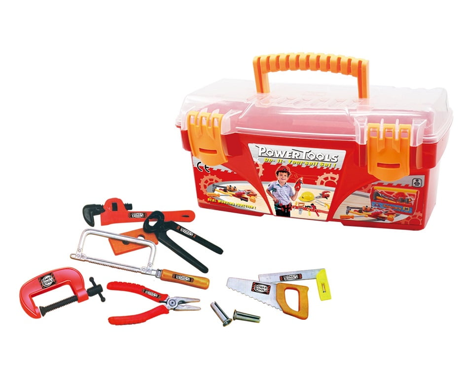 TOOL KIT PLAY SET WITH CARRY CASE HANDY PLAYSET FUN TOOLS KIDS CHILDRENS TOY