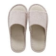 thumbnail image 1 of PRAETER Linen Indoor Home Slippers for Men and Women Home Garden Household Commodities Slippers, B 37/38 Yards, 1 of 12