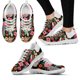 thumbnail image 1 of Zapatillas deportivas para mujer con estampado de gato, cómodas y casuales para exteriores, zapatos de diseño con flores de gato y dibujos animados, transpirables., 1 of 6