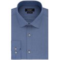 thumbnail image 1 of DKNY Mens Performance Button Down Dress Shirt, Blue, 16.5" Neck 36-37" Sleeve, 1 of 1