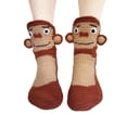 thumbnail image 1 of ZAXARRA Chaussettes Décontractées pour Femmes Hiver Automne, Style Animal Patchwork Antidérapant Chaussettes de Sol, 1 of 9