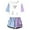 07-Purple, variant on oqasdz Teen Girls Summer Outfits Short Sleeve Cute Prints Top with Pocket And Shorts Casual Lightweight Comfortable Clothes Set/6-7 Years