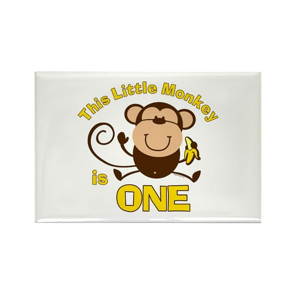 CafePress - Little Monkey 1St Birthday Boy - Rectangle Magnet, 2"x3" Refrigerator Magnet